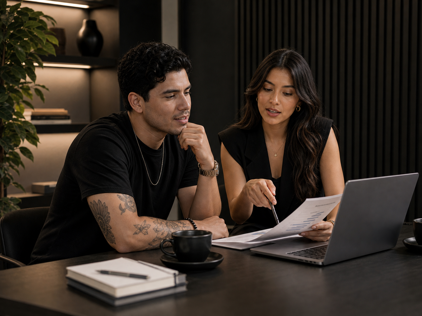 Creator and strategist reviewing sponsor positioning